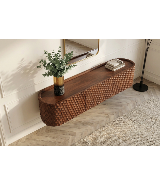 Invicta Interior TV-bord ADLON 160 cm 3D massief hangend mangohout - 47586