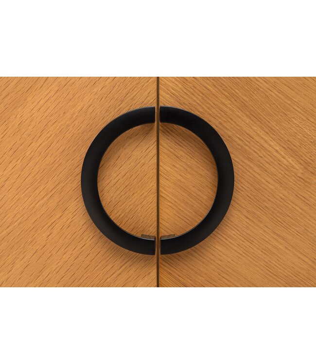 Invicta Interior TV-onderkast GRANDEZZA 180 cm, eikenhoutlook met zwart metalen frame - 46699