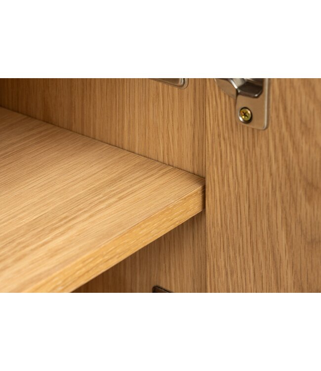 Invicta Interior TV-onderkast GRANDEZZA 180 cm, eikenhoutlook met zwart metalen frame - 46699