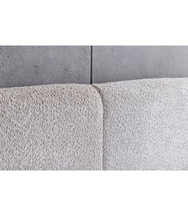 Invicta Interior Bed ART DECO 180x200cm bouclé greige met opbergruimte - 45332