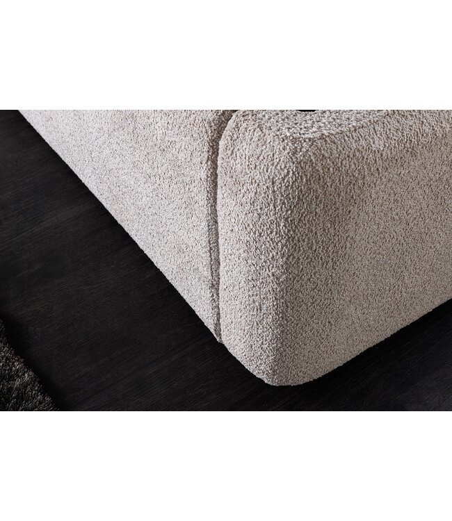 Invicta Interior Bed ART DECO 180x200cm bouclé greige met opbergruimte - 45332