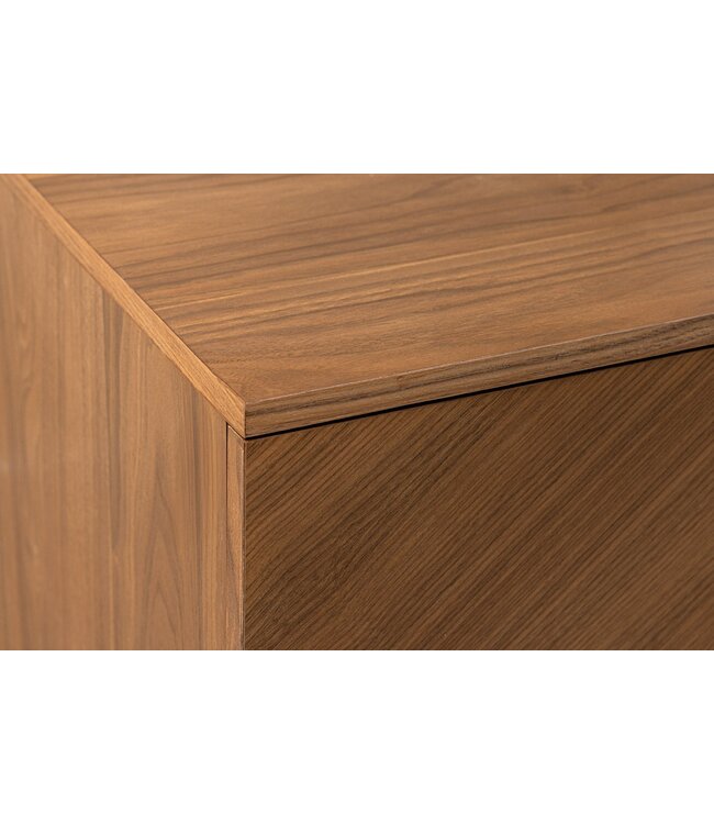 Invicta Interior Dressoir GRANDEZZA 180 cm, walnoothoutlook met zwart metalen frame - 46556