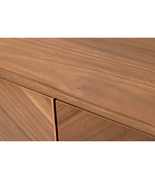 Invicta Interior Dressoir GRANDEZZA 180 cm, walnoothoutlook met zwart metalen frame - 46556