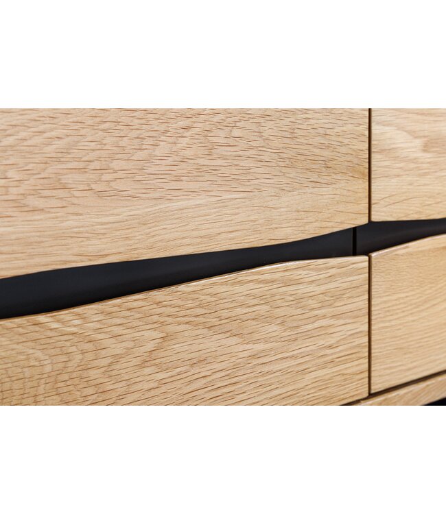 Invicta Interior TV-onderkast LIVING EDGE 160 cm eikenhout met zwarte poten - 46342