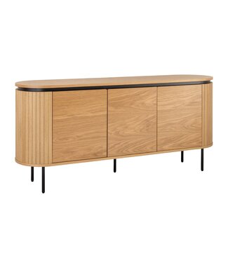 Invicta Interior Dressoir ATELIER 160 cm, natuurlijke eikenhoutlook met zwarte poten - 47453