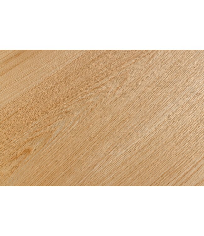 Invicta Interior Eettafel ZEUS 200 cm, natuurlijke eikenhoutlook met zwart metalen frame - 46574