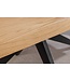 Invicta Interior Eettafel ZEUS 200 cm, natuurlijke eikenhoutlook met zwart metalen frame - 46574