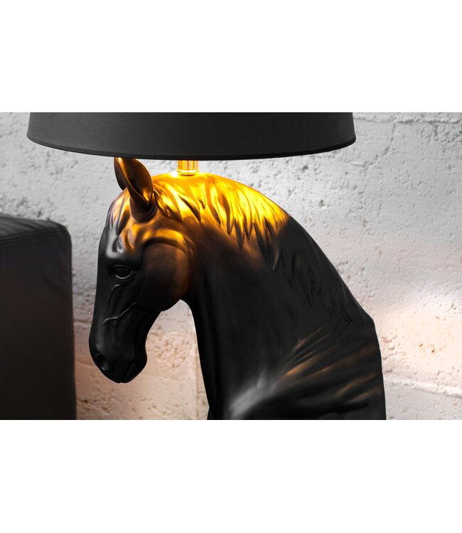 Invicta Interior Vloerlamp BLACK BEAUTY 130cm zwart paard - 6530082