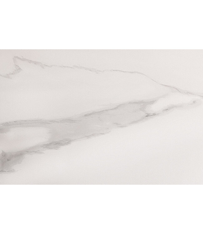 Invicta Interior Eettafel SIGNATURE 135 cm rond, zwart metalen frame met wit keramisch marmeren blad - 47471