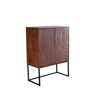 Invicta Interior Highboard ORBIT 120 cm 3D bruin mangohout - 47626