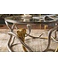Invicta Interior Salontafel COBRA 70 cm zilvergoud met glazen blad - 45742
