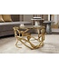 Invicta Interior Salontafel SNAKE 70cm goud met glazen blad - 45743