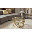 Invicta Interior Salontafel SNAKE 70cm goud met glazen blad - 45743