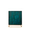 Invicta Interior Highboard SCORPION 120 cm 3D mangohout turquoise metalen frame goud - 48407
