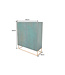 Invicta Interior Highboard SCORPION 120 cm 3D mangohout turquoise metalen frame goud - 48407