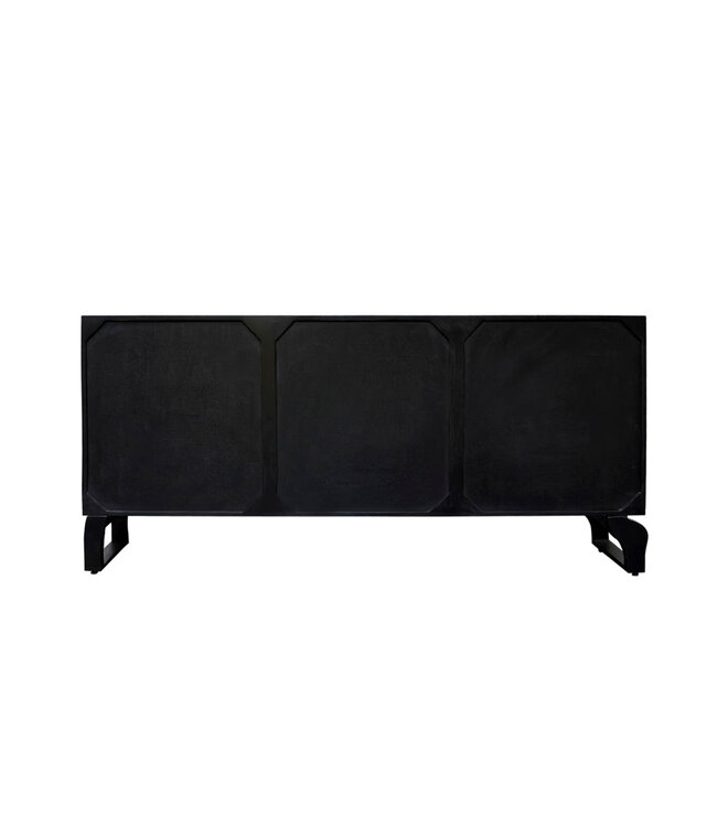 Invicta Interior Dressoir FOREST 160 cm 3D mangohout zwartbruin - 46199