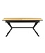 Invicta Interior Eettafel GRANDEZZA 180-270 cm uitschuifbaar, natuurlijke eikenhoutlook met zwart metalen frame - 46554