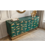 Invicta Interior Dressoir GOLDEN LAGOON 180 cm 3D mangohout turquoise metaal goud - 46200