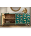 Invicta Interior Dressoir GOLDEN LAGOON 180 cm 3D mangohout turquoise metaal goud - 46200
