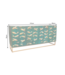 Invicta Interior Dressoir GOLDEN LAGOON 180 cm 3D mangohout turquoise metaal goud - 46200