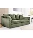 Invicta Interior Sofa HEAVEN 200cm 3-zitsbank met pocketvering, afneembare hoes met koord, groen - 46107