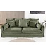 Invicta Interior Sofa HEAVEN 200cm 3-zitsbank met pocketvering, afneembare hoes met koord, groen - 46107