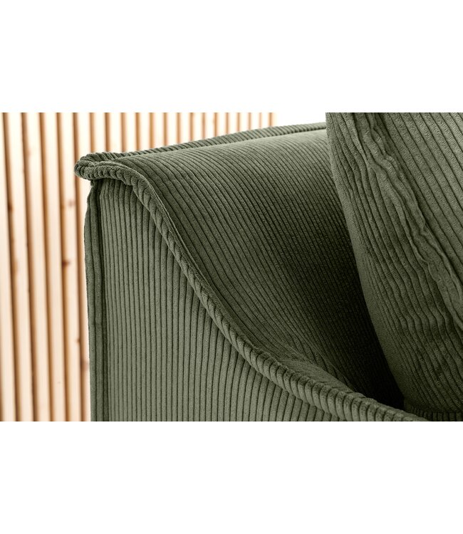 Invicta Interior Sofa HEAVEN 200cm 3-zitsbank met pocketvering, afneembare hoes met koord, groen - 46107