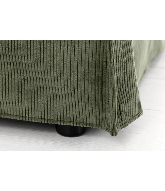 Invicta Interior Sofa HEAVEN 200cm 3-zitsbank met pocketvering, afneembare hoes met koord, groen - 46107