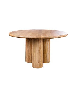 Invicta Interior Eettafel ART DECO Ø 140cm rond, massief natuurlijk mangohout - 47605