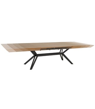 Invicta Interior GIANT eettafel 200-320 cm, uitschuifbaar, natuurlijke walnoothouten look met zwart metalen frame - 46567