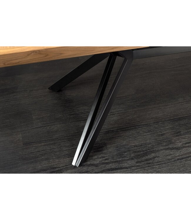 Invicta Interior GIANT eettafel 200-320 cm, uitschuifbaar, natuurlijke walnoothouten look met zwart metalen frame - 46567