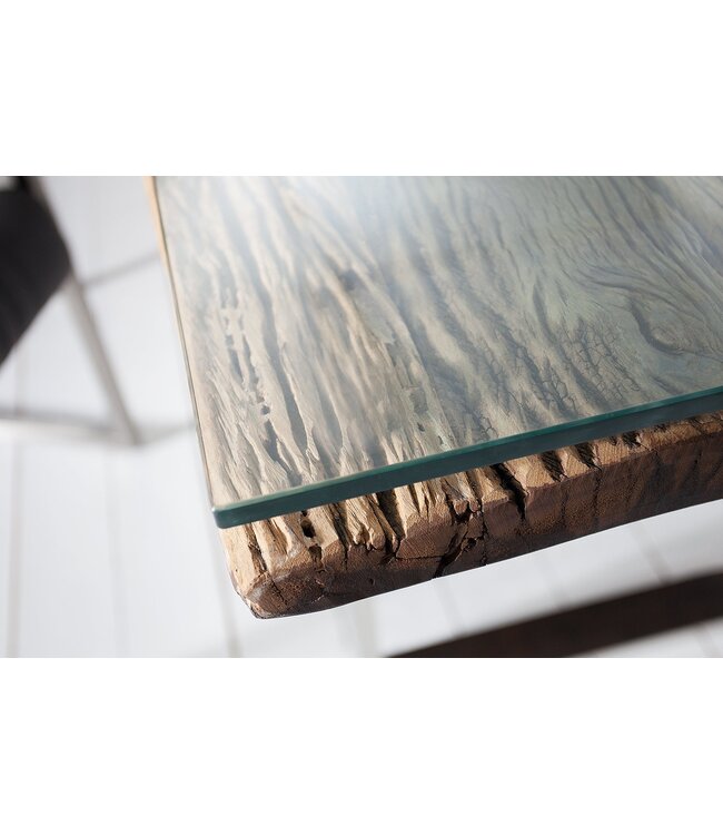 Invicta Interior Eettafel EUPHORIA BARRACUDA 180 cm, gemaakt van gerecycled massief teakhout (40 mm dik), zonder glazen blad. - 36648