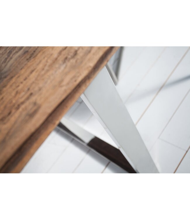 Invicta Interior Eettafel EUPHORIA BARRACUDA 180 cm, gemaakt van gerecycled massief teakhout (40 mm dik), zonder glazen blad. - 36648