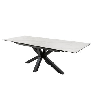 Invicta Interior Eettafel ETERNITY 180-225 cm marmerlook keramiek met gehard glas - 6541218