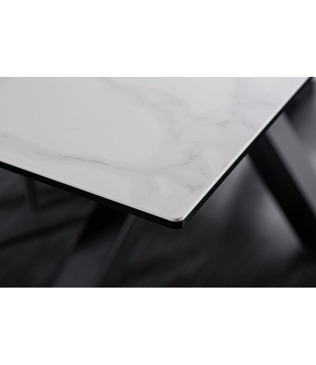 Invicta Interior Eettafel ETERNITY 180-225 cm marmerlook keramiek met gehard glas - 6541218