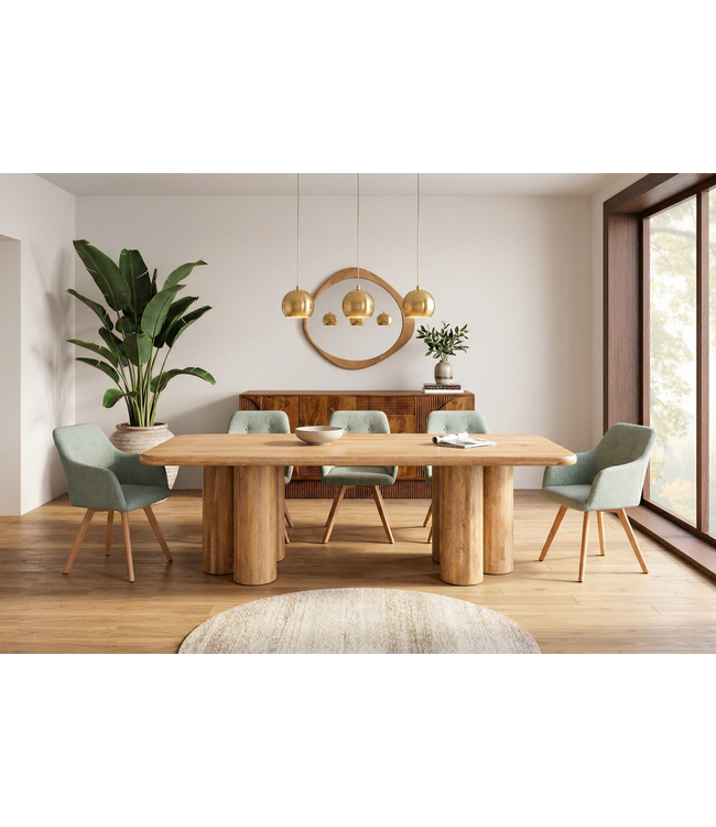 Invicta Interior Eettafel ART DECO 240 cm mangohout naturel - 47604