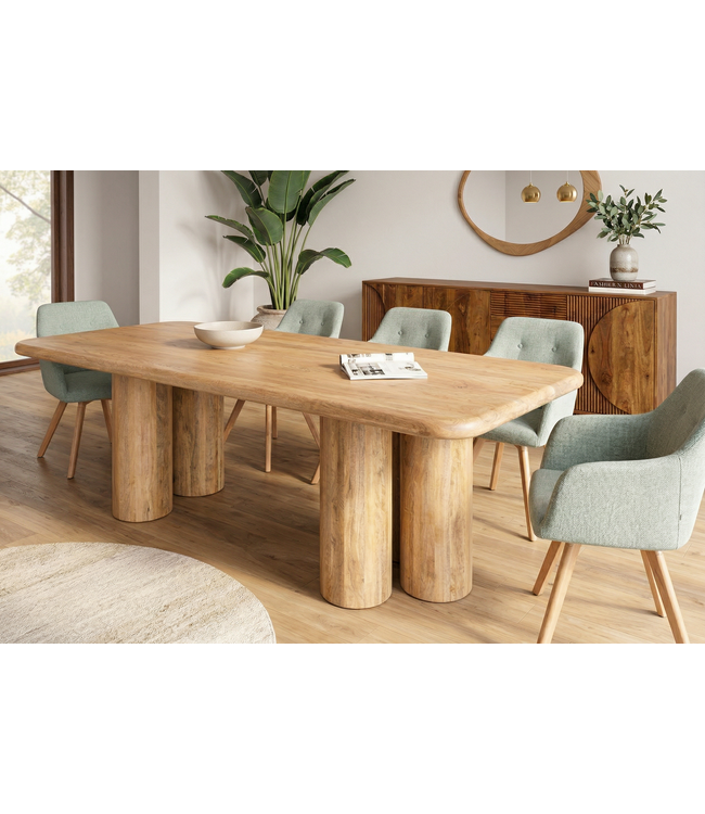 Invicta Interior Eettafel ART DECO 240 cm mangohout naturel - 47604