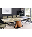 Invicta Interior Eettafel ELEMENTS 180-260 cm, uitschuifbaar, met walnoothouten frame en keramisch blad in taupebeige marmerlook. - 46476