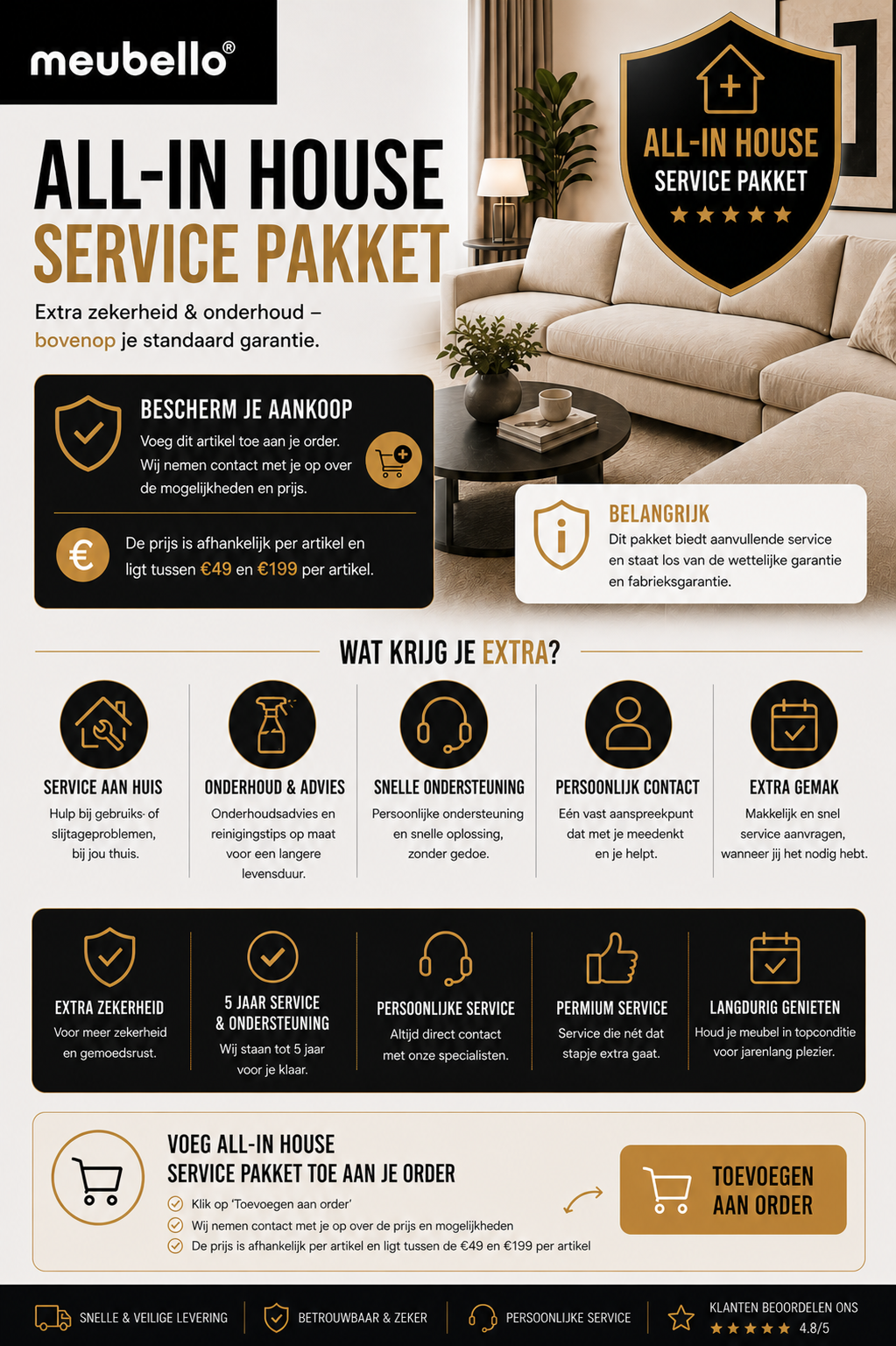 All-In House Service Pakket voor textiel en leder