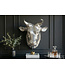 Invicta Interior Extravagante wanddecoratie van een stierenkop TORERO 65cm zilveren decoratieve schedel - 17372
