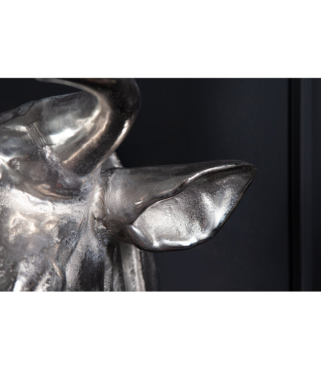 Invicta Interior Extravagante wanddecoratie van een stierenkop TORERO 65cm zilveren decoratieve schedel - 17372