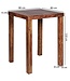 Wohnling Bartafel MUMBAI Massief Sheeshamhout 80 x 80 x 110 cm Bistrotafel Landelijke Stijl Houten Tafel vierkant donkerbruin