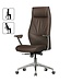 Amstyle bureaustoel echt leer bruin bureaustoel X-XL 120 kg synchroonmechanisme directiestoel hoofdsteun hoog