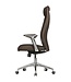 Amstyle bureaustoel echt leer bruin bureaustoel X-XL 120 kg synchroonmechanisme directiestoel hoofdsteun hoog