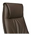 Amstyle bureaustoel echt leer bruin bureaustoel X-XL 120 kg synchroonmechanisme directiestoel hoofdsteun hoog