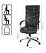 Amstyle X-XL Office chair FERROL tot 120kg executive fauteuil leder zwart ergonomische armleuningen bureaustoel hoge rugleuning