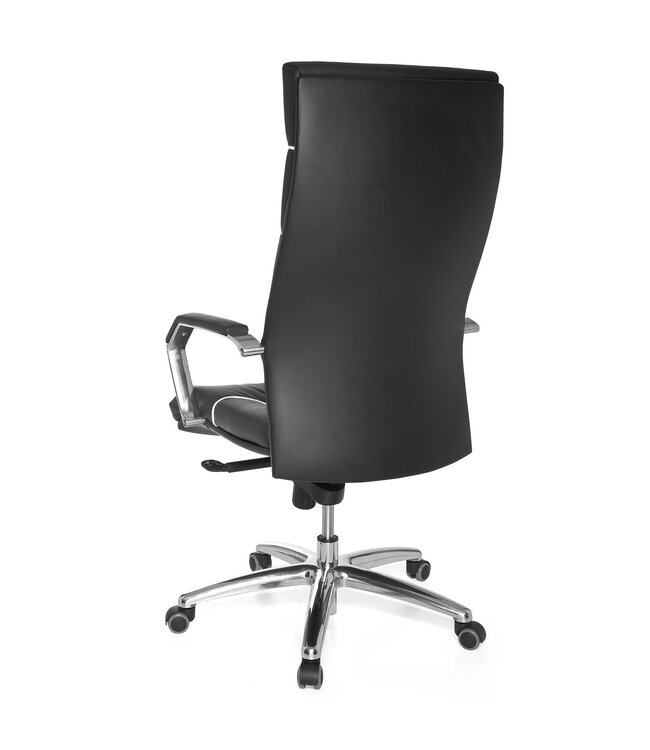 Amstyle X-XL Office chair FERROL tot 120kg executive fauteuil leder zwart ergonomische armleuningen bureaustoel hoge rugleuning