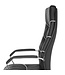Amstyle X-XL Office chair FERROL tot 120kg executive fauteuil leder zwart ergonomische armleuningen bureaustoel hoge rugleuning