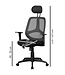 Amstyle bureaustoel FLORENCE 2 stof bureaustoel 120 kg armsteun zwarte bureaustoel bureaustoel hoofdsteun X-XL