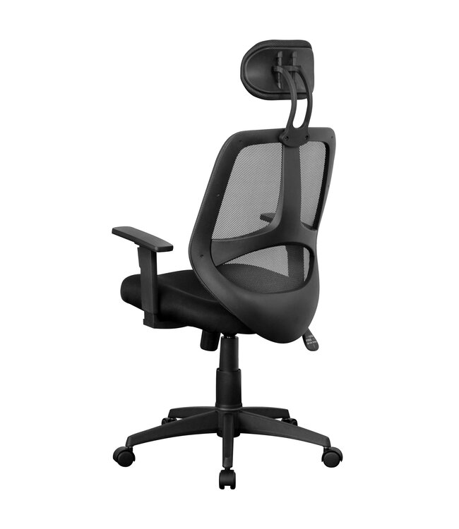 Amstyle bureaustoel FLORENCE 2 stof bureaustoel 120 kg armsteun zwarte bureaustoel bureaustoel hoofdsteun X-XL
